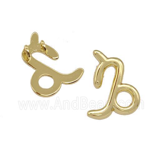 Copper Pendant Zodiac Signs Capricorn Gold Plated
