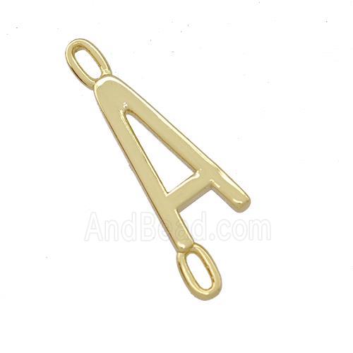 Copper Connector Letter-A Gold Plated
