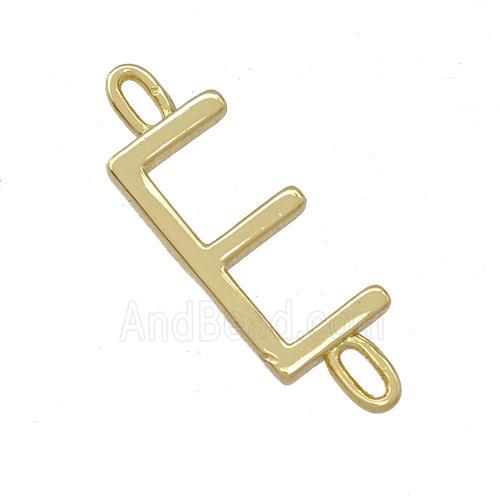 Copper Connector Letter-E Gold Plated