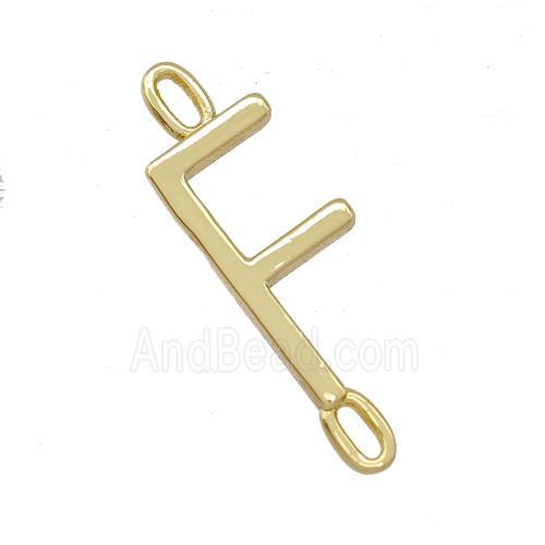 Copper Connector Letter-F Gold Plated