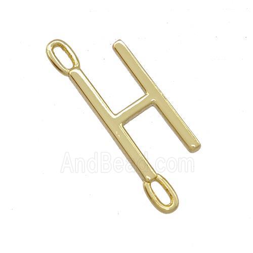 Copper Connector Letter-H Gold Plated