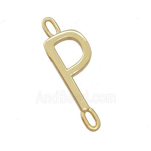 Copper Connector Letter-P Gold Plated