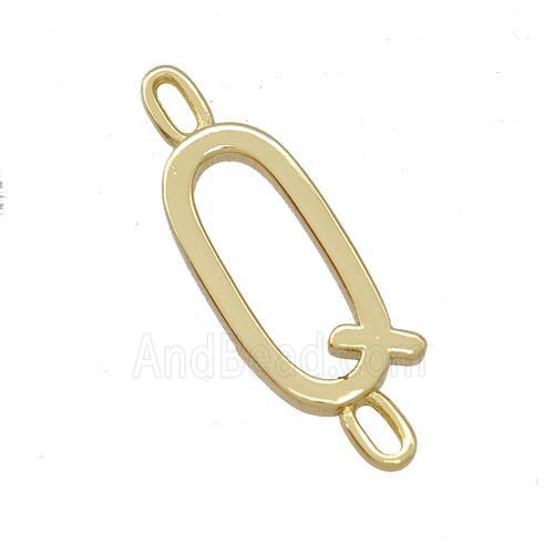 Copper Connector Letter-Q Gold Plated