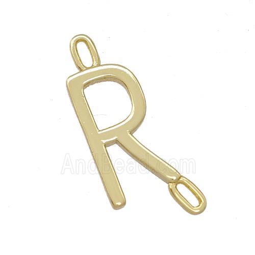Copper Connector Letter-R Gold Plated