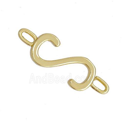 Copper Connector Letter-S Gold Plated