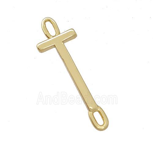 Copper Connector Letter-T Gold Plated