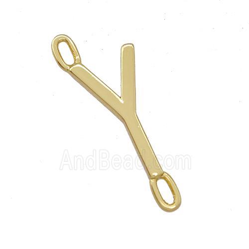 Copper Connector Letter-Y Gold Plated