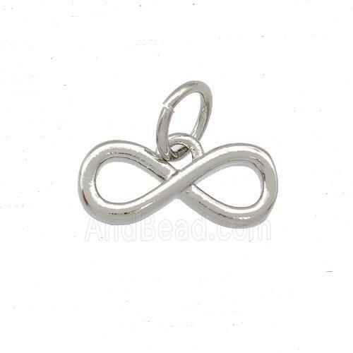 Copper Infinity Pendant Platinum Plated