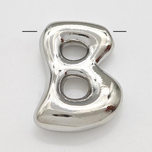 Copper Letter-B Pendant Platinum Plated