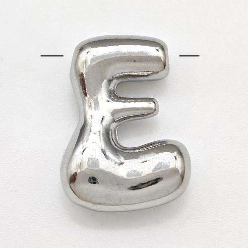 Copper Letter-E Pendant Platinum Plated