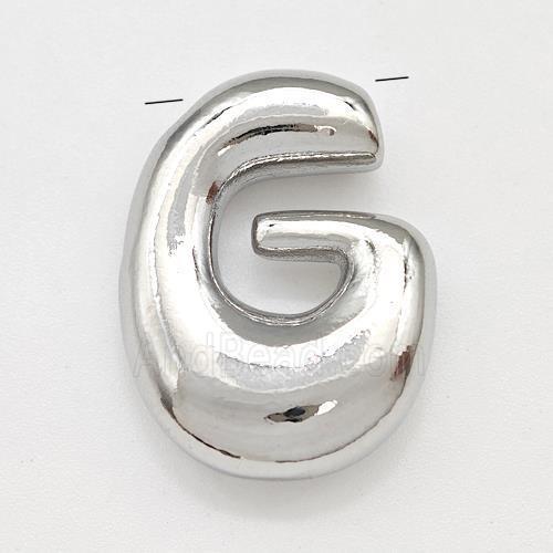 Copper Letter-G Pendant Platinum Plated