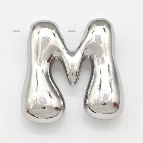Copper Letter-M Pendant Platinum Plated