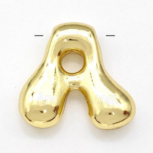 Copper Letter-A Pendant Gold Plated