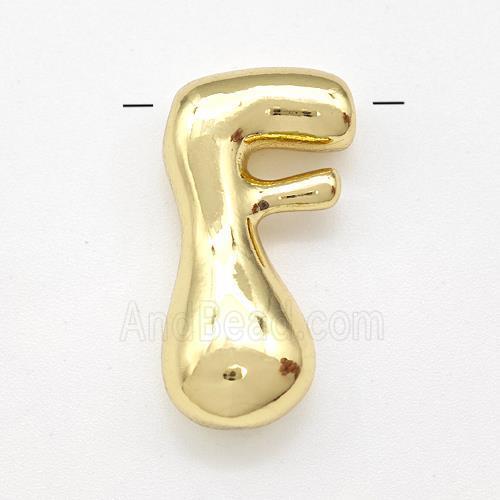 Copper Letter-F Pendant Gold Plated