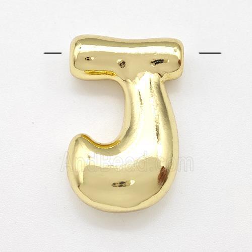 Copper Letter-J Pendant Gold Plated