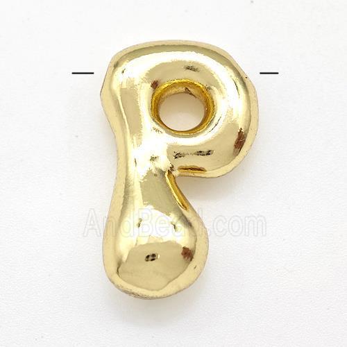 Copper Letter-P Pendant Gold Plated