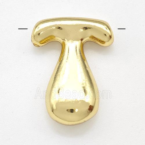 Copper Letter-T Pendant Gold Plated