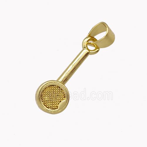 Showerhead Charms Copper Pendant Gold Plated