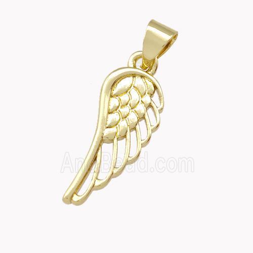 Angel Wings Charms Copper Pendant Gold Plated
