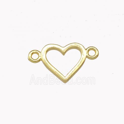 Copper Heart Connector Gold Plated