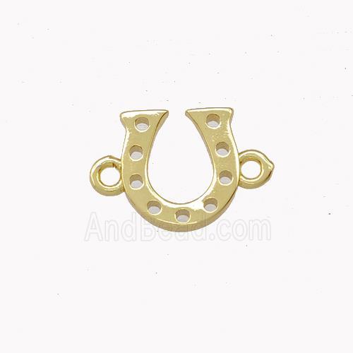 Copper Horseshoe Connector Gold Plated
