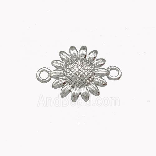 Copper Sunflower Connector Platinum Plated