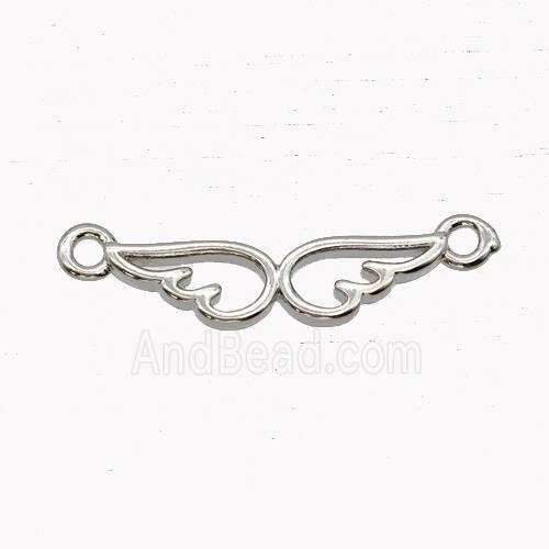 Copper Angel Wings Connector Platinum Plated