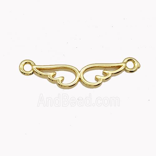 Copper Angel Wings Connector Gold Plated