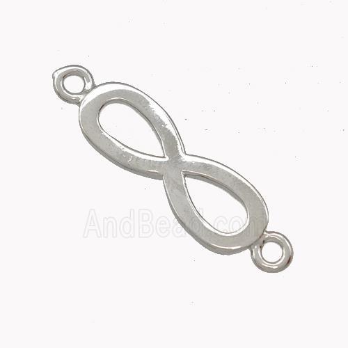 Copper Infinity Connector Platinum Plated