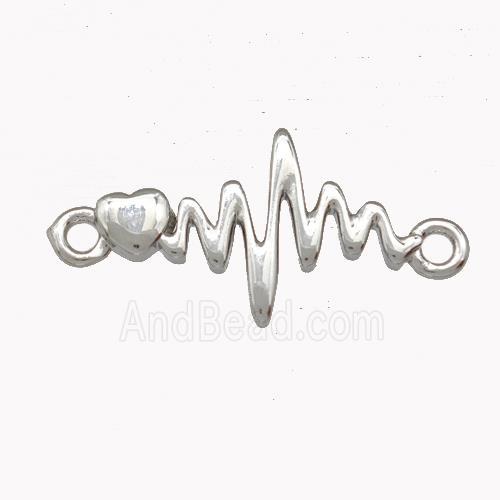 Copper Heartbeat Connector Platinum Plated