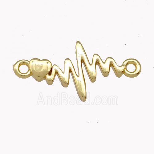 Copper Heartbeat Connector Gold Plated