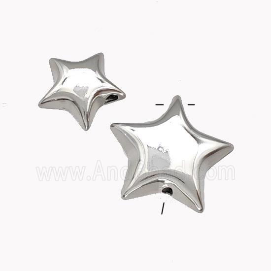 Copper Star Pendant Hollow Platinum Plated