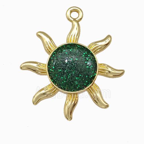 Copper Sun Pendant Gold Plated
