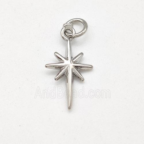 Copper Northstar Pendant Platinum Plated