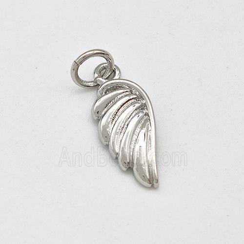 Copper Angel Wings Pendant Platinum Plated