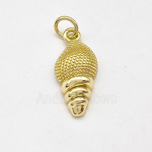 Conch Shell Charms Copper Pendnat Gold Plated