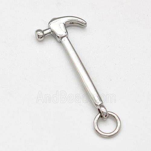 Copper Hammer Pendant Platinum Plated