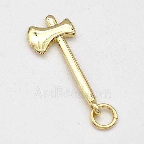Axe Charms Copper Pendant Gold Plated