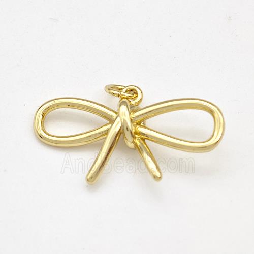 Copper Bow Pendant Gold Plated