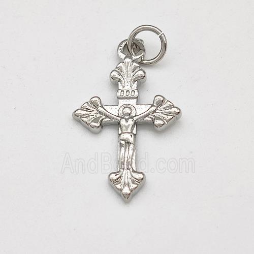 Copper Crucifix Cross Pendant Jesus Platinum Plated