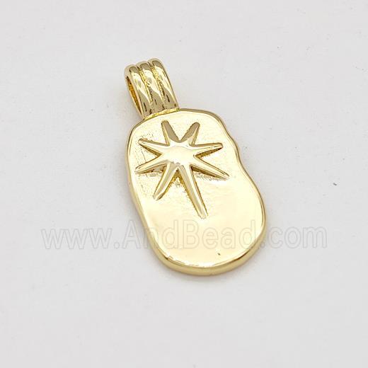 Copper Northstar Pendant Gold Plated