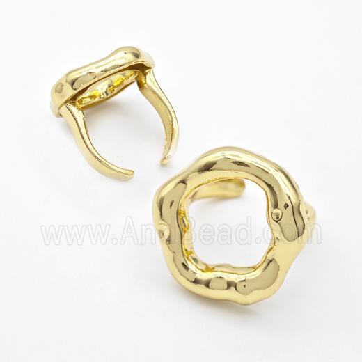 Copper Rings Flower Gold Plated