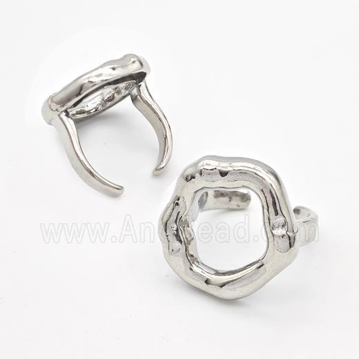 Copper Rings Flower Platinum Plated