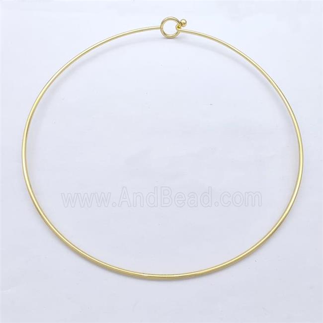Copper Wire Collar Necklace Gold Plated