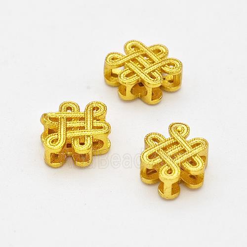 Copper Knot Beads Gold Plated