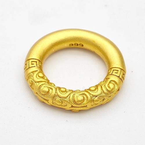 Copper Circle Connector Matte Gold Plated