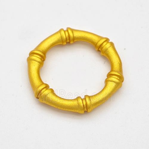 Copper Circle Connector Bamboo Gold Plated