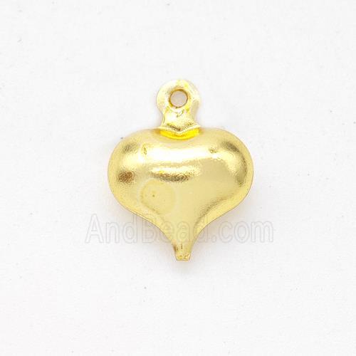 Copper Heart Pendant Hollow Gold Plated