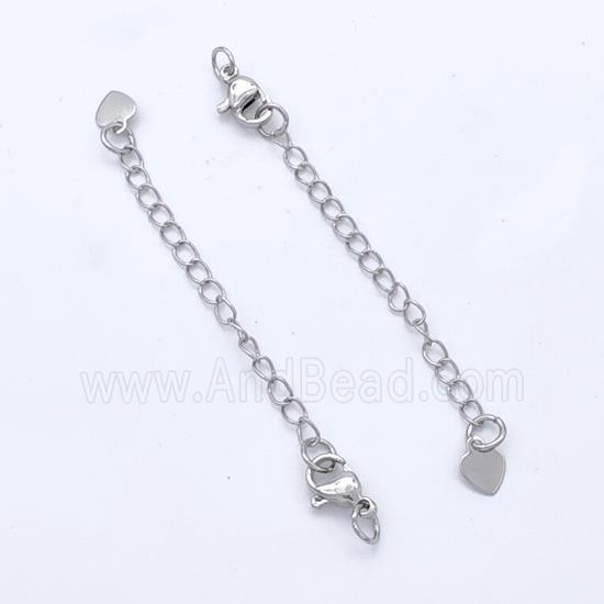 Copper Necklace Extender Findings Platinum Plated