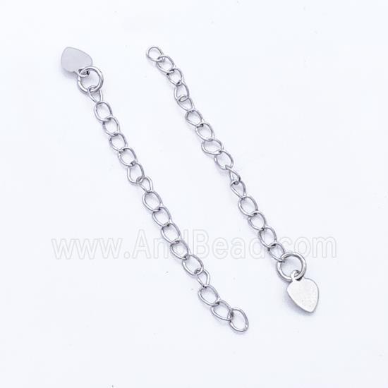 Copper Necklace Extender Platinum Plated